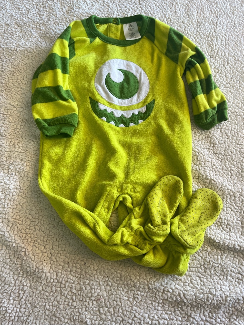 Disney Pixar Monsters Inc  Fleece Footed One-Piece Pajamas